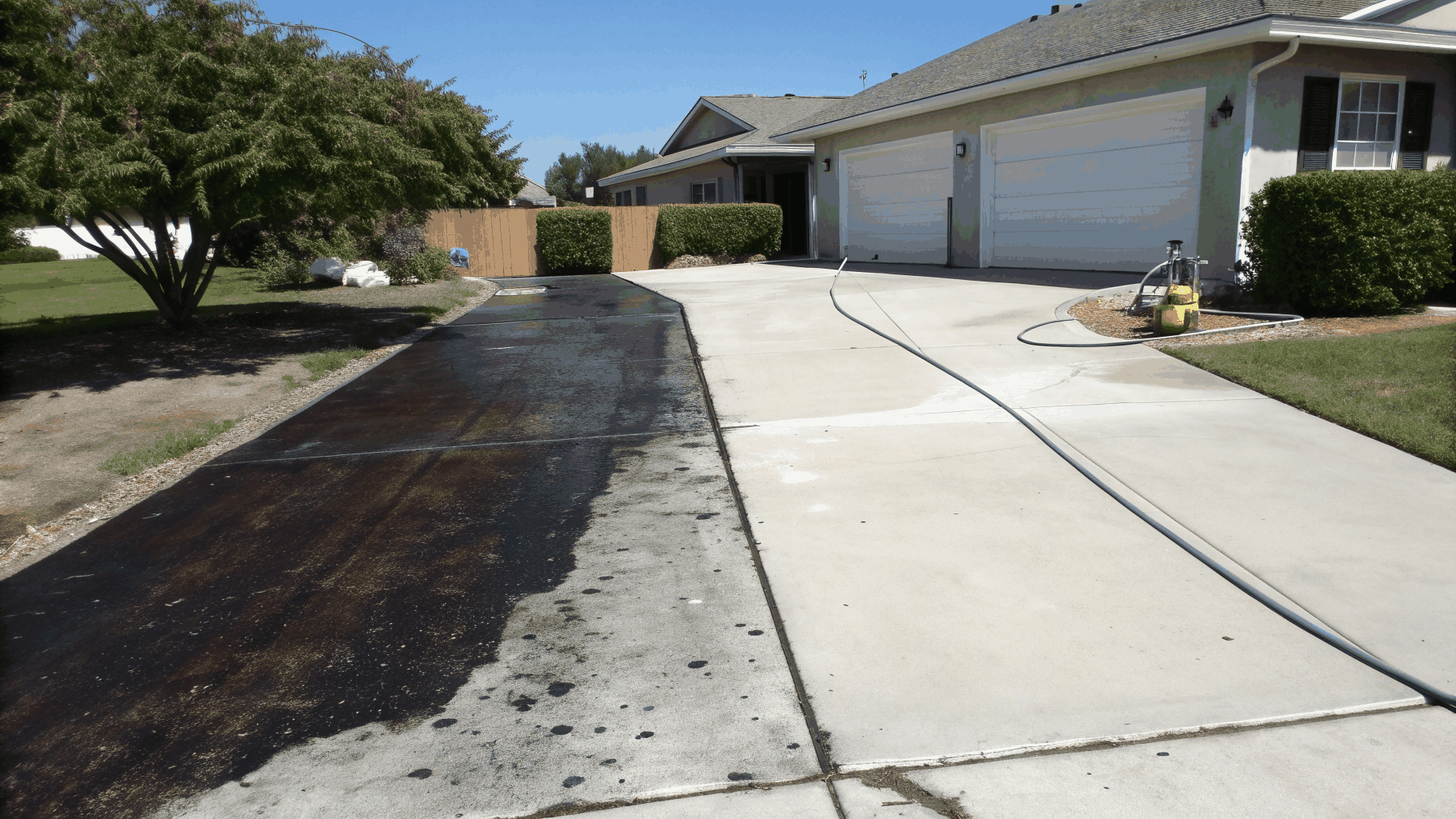 Pressure cleaning for concrete driveways in Orlando