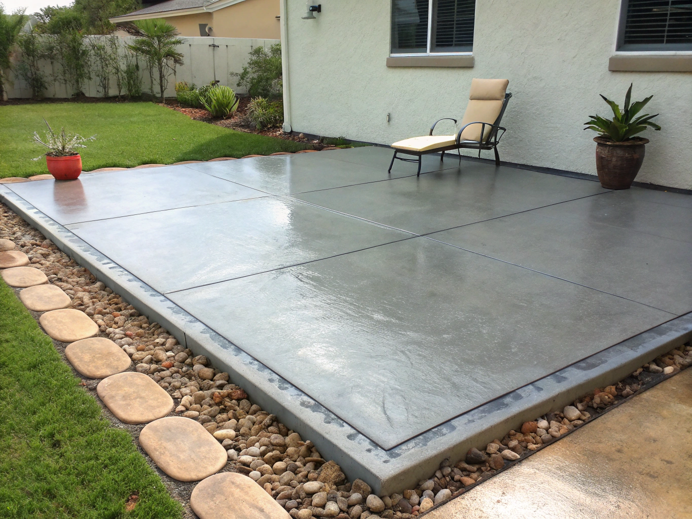 Gloss finish paver patio sealed and restored