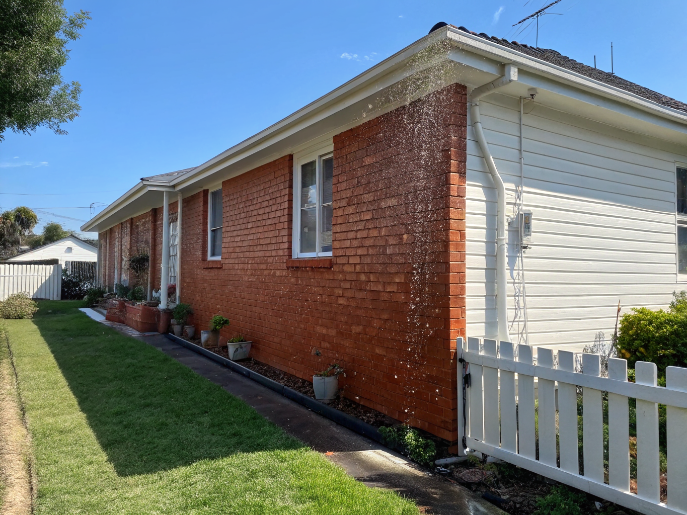 Soft wash residential siding cleaning in Poinciana