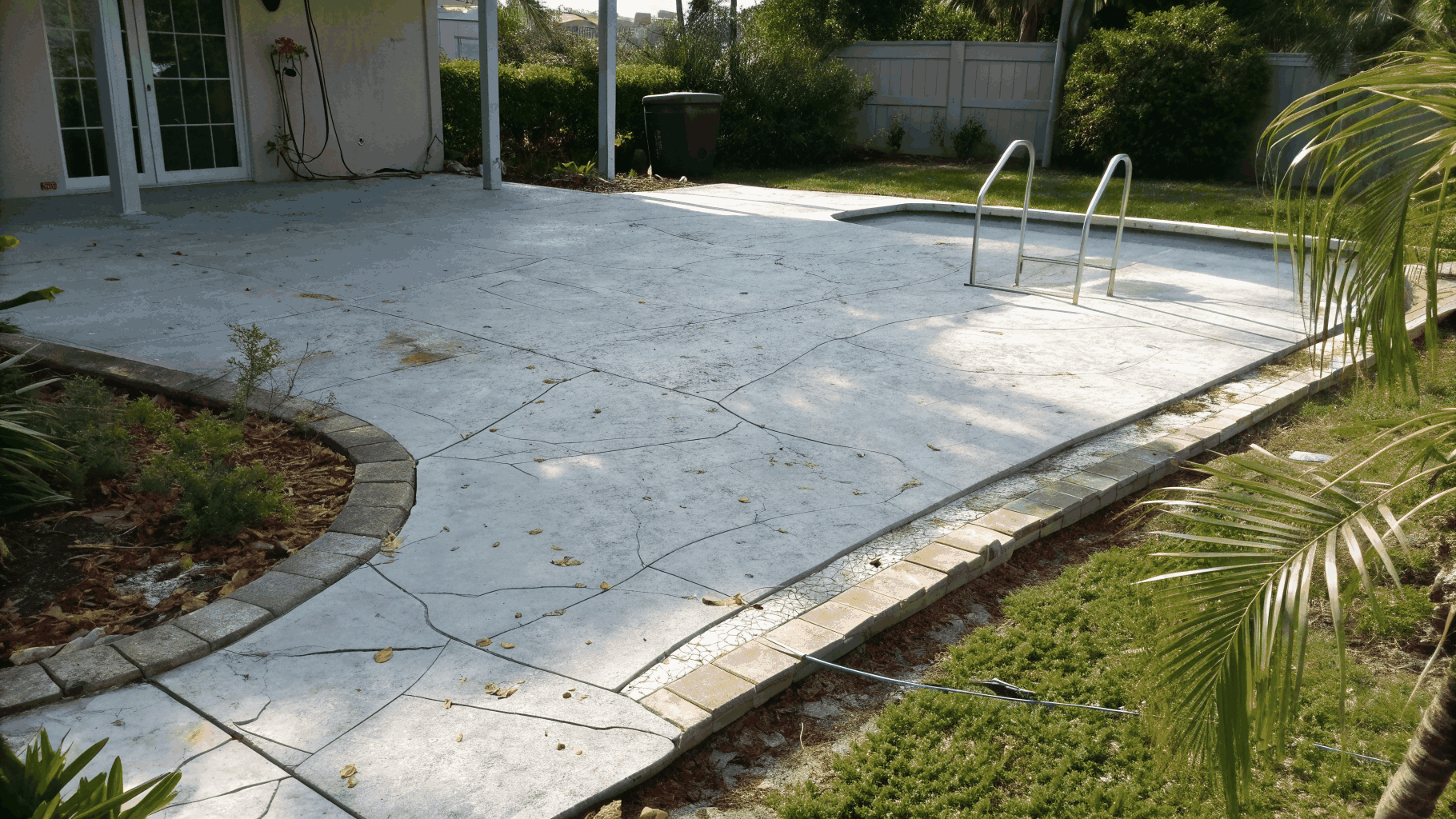 Pool deck and surrounding outdoor area cleaning