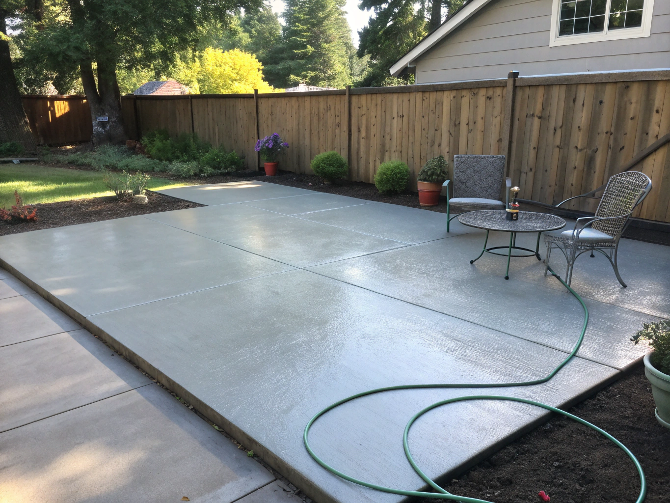 Pressure washing concrete surface in Orlando area