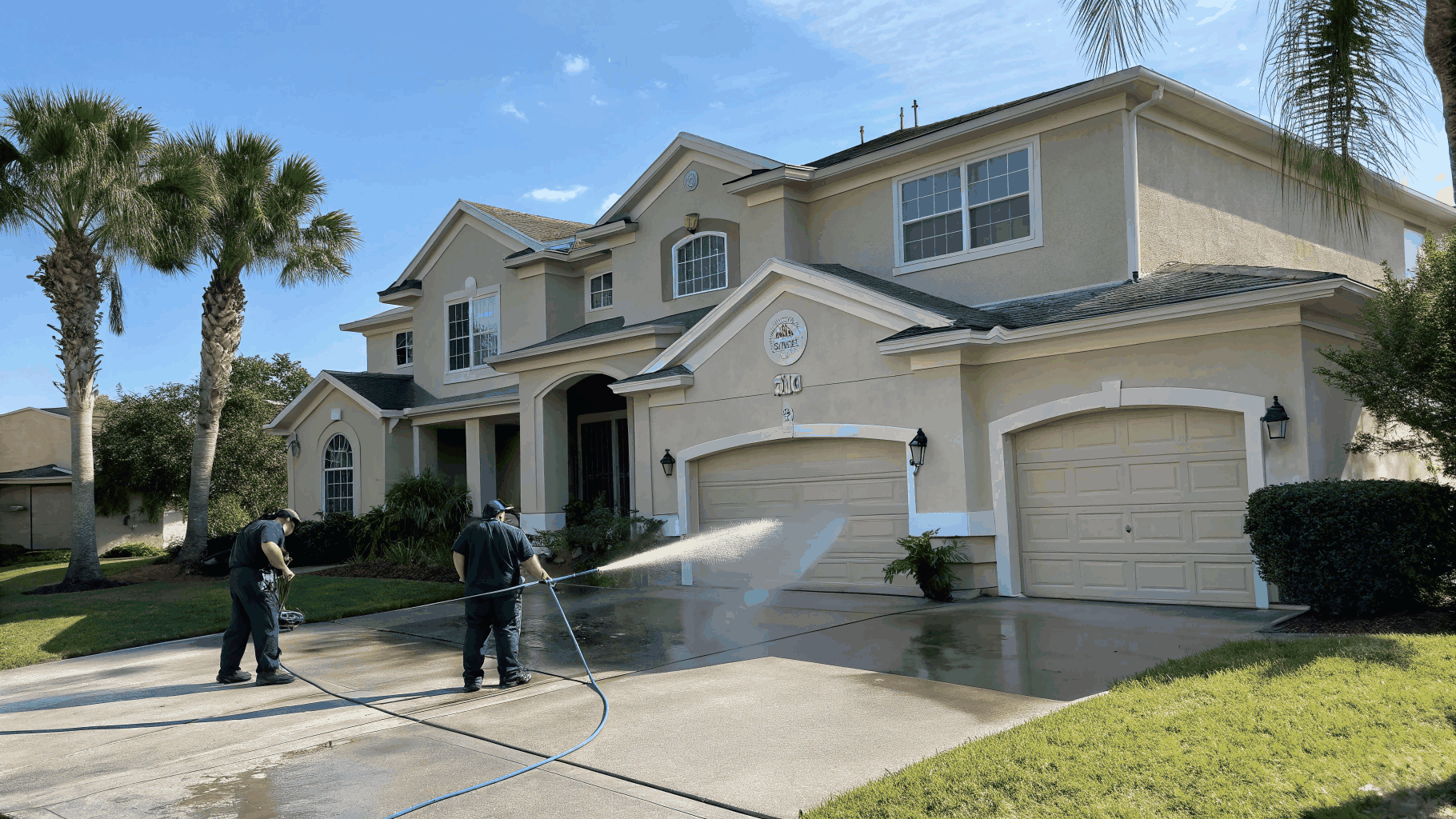 Pressure washing and exterior surface cleaning for residential property in Central Florida